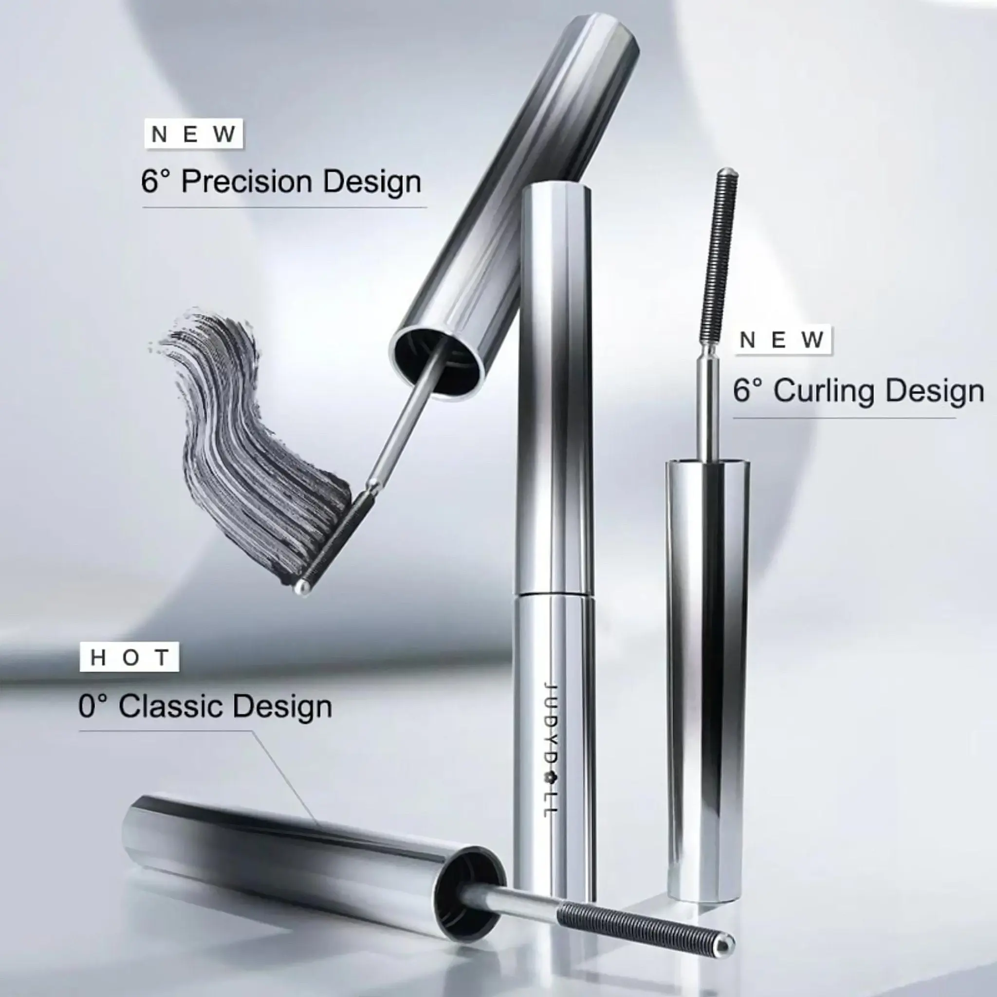 Judydoll 3D Curling Eyelash Iron Mascara 6°Curling Design 01 Black - Image 4