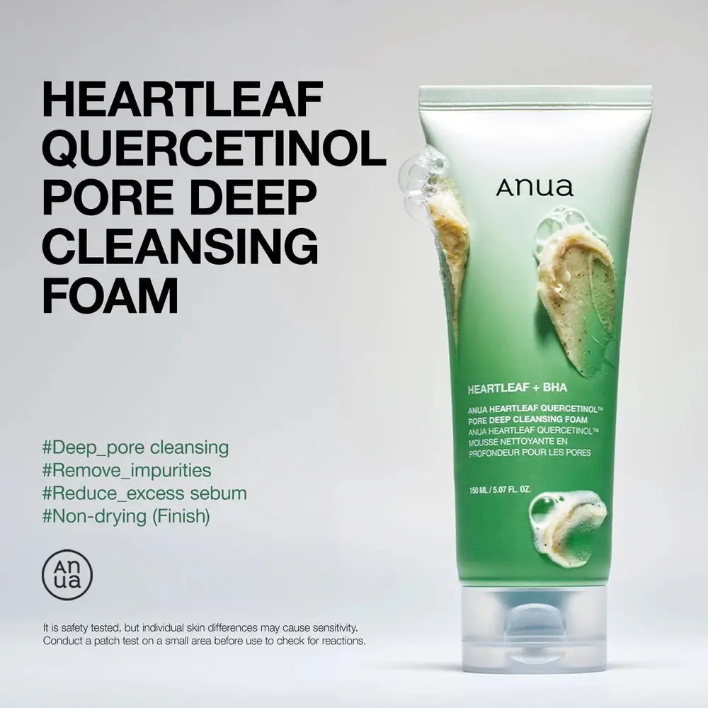 Anua Heartleaf Quercetinol Pore Deep Cleansing Foam 150ml - Image 5