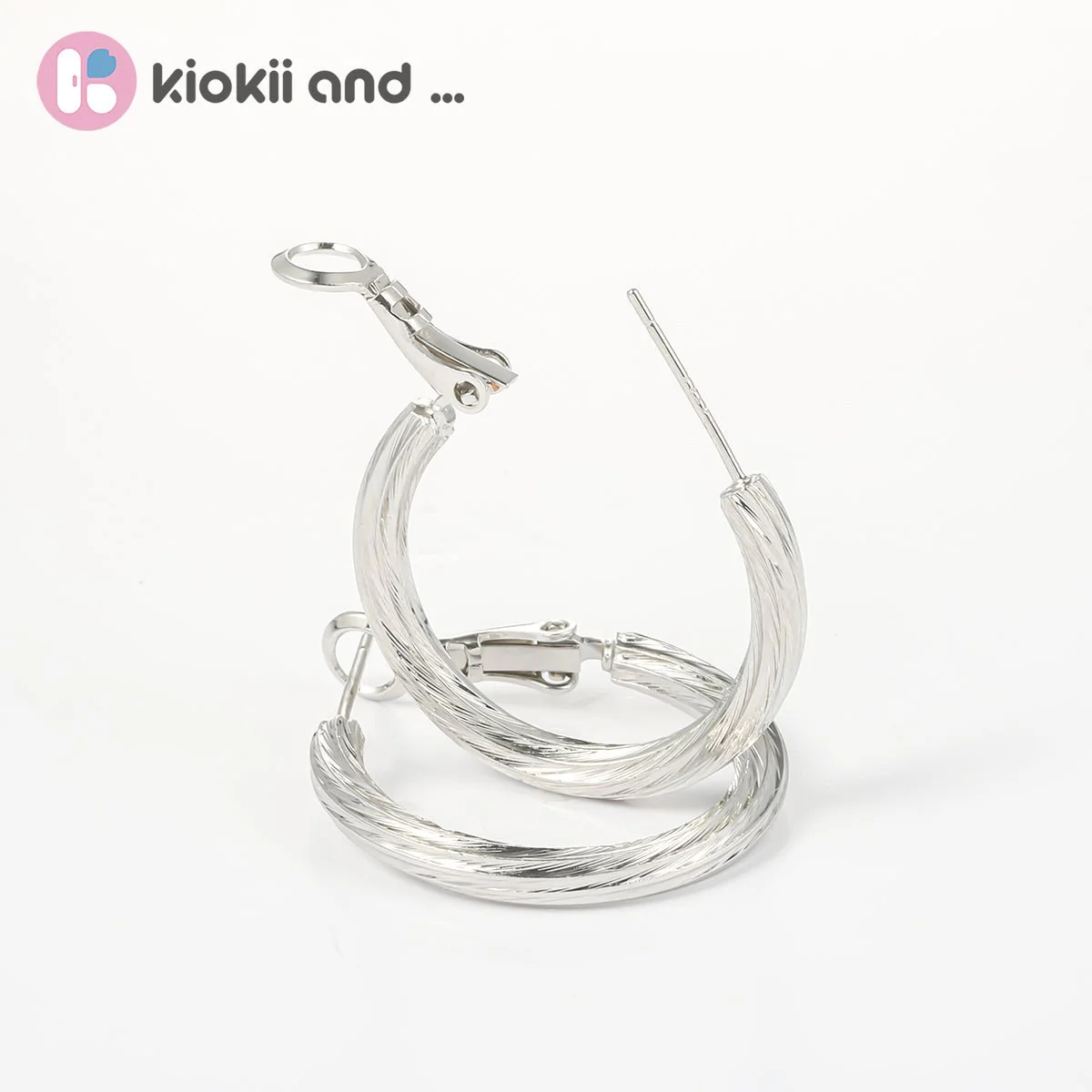 Arch14 Vintage Style Woven 18K Gold-Plated Hoop Earring - Image 5