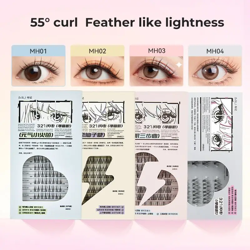 BLJ Lightning Manga Eyelashes (Upper+Lower) - MH03 ELECTRIC INTENSITY - Image 4