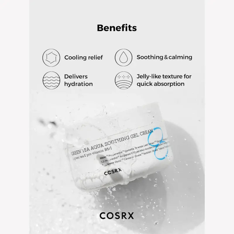 COSRX Hydrium Green Tea Aqua Soothing Gel Cream 50ml - Image 5