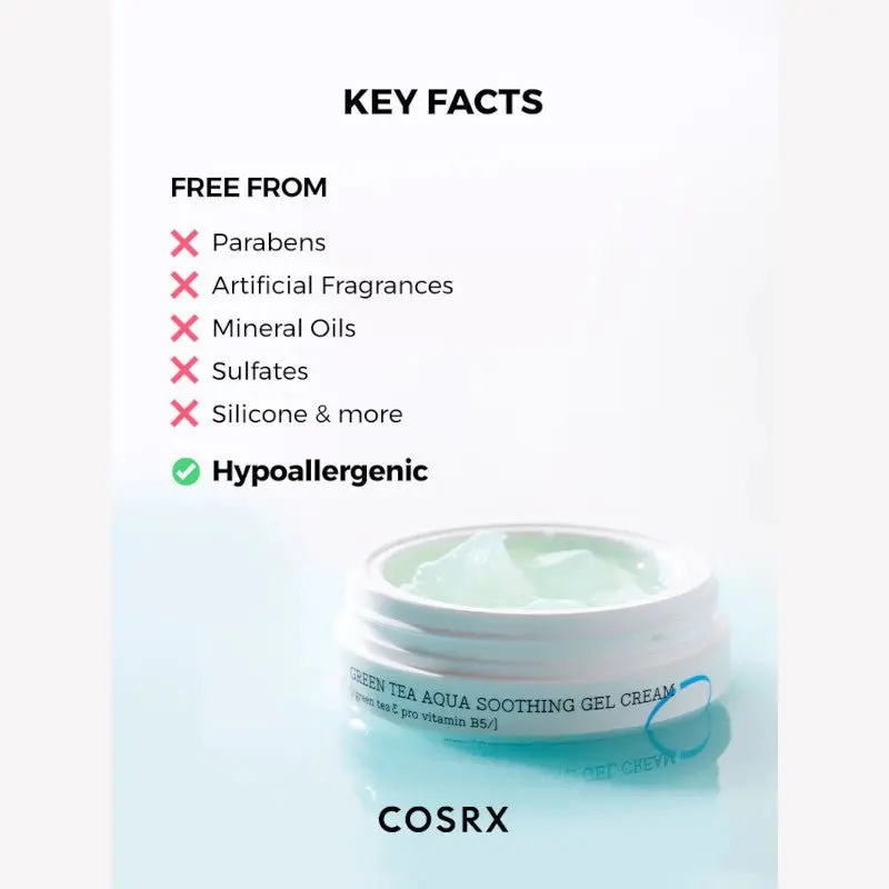 COSRX Hydrium Green Tea Aqua Soothing Gel Cream 50ml - Image 7