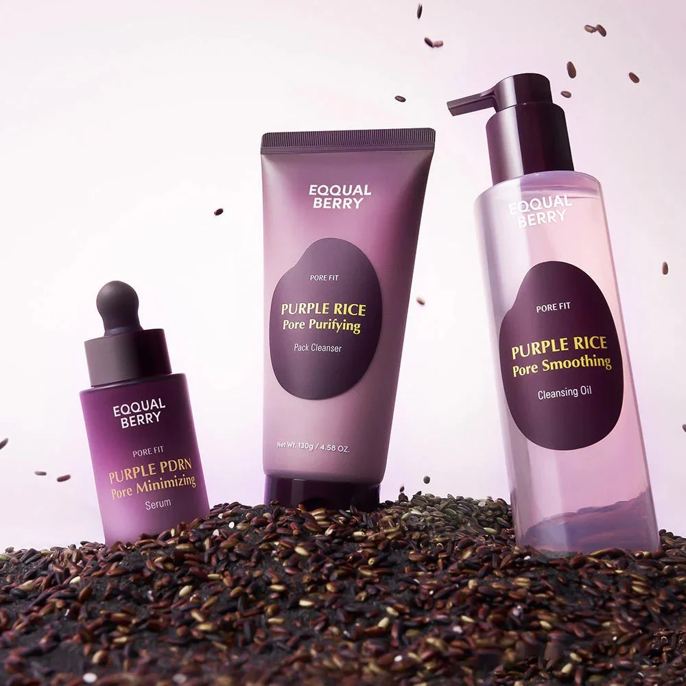 EQQUALBERRY Purple Rice Pore Purifying Pack Cleanser 130g - Image 4