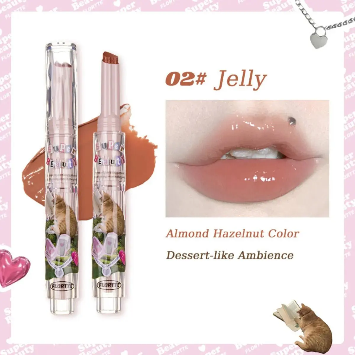 Flortte I Am Super Beauty Jelly Heart Lipstick (6 Colors) - Image 5