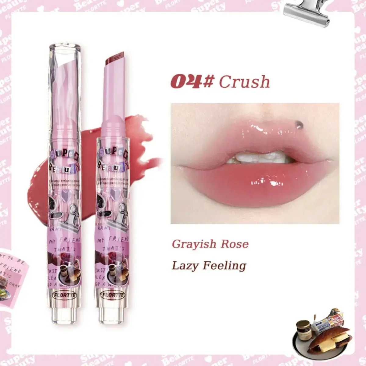 Flortte I Am Super Beauty Jelly Heart Lipstick (6 Colors) - Image 7