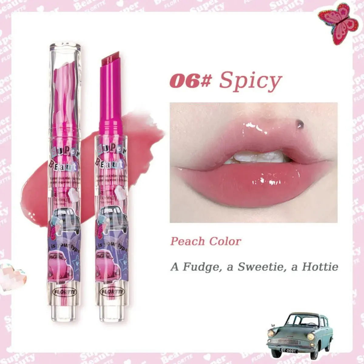 Flortte I Am Super Beauty Jelly Heart Lipstick (6 Colors) - Image 9