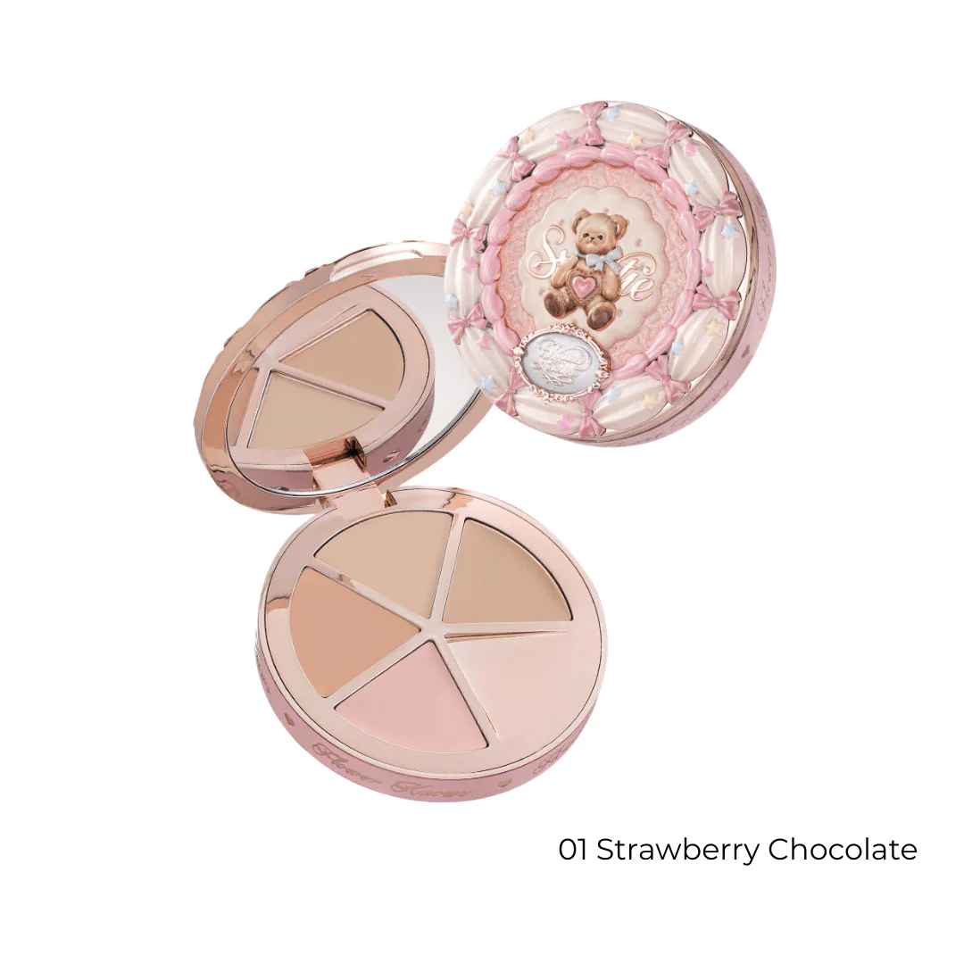 Flower Knows The Sweetie Bear Collection 4-Color Concealer Palette (2 Shades) - Image 3