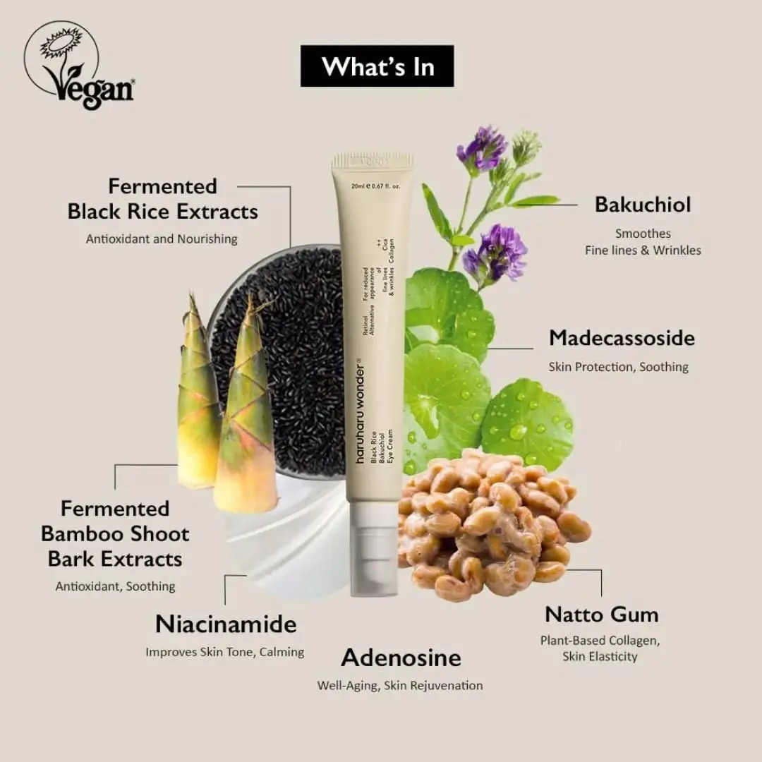 Haruharu Wonder Black Rice Bakuchiol Eye Cream 20ml - Image 4