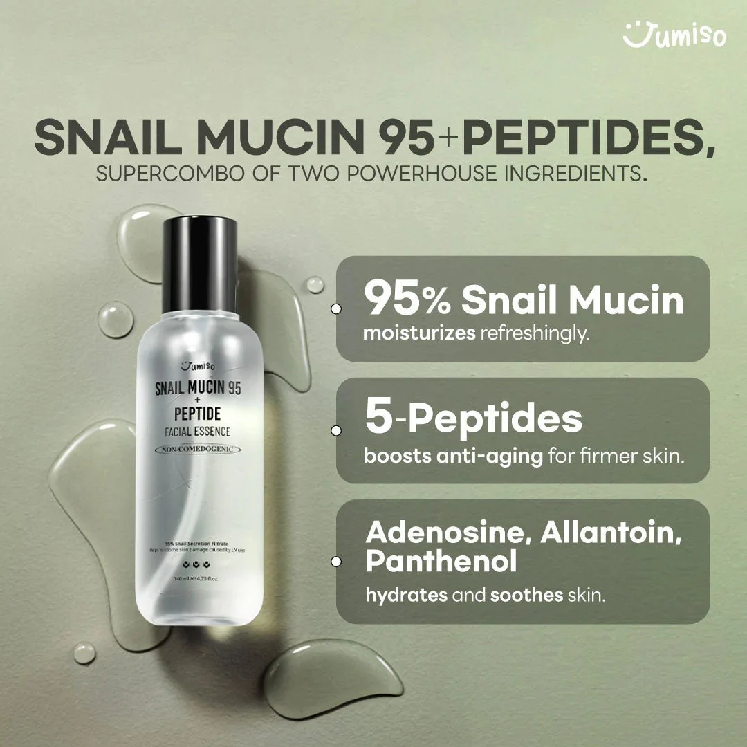 JUMISO Snail Mucin 95 + Peptide Facial Essence 140ml - Image 3