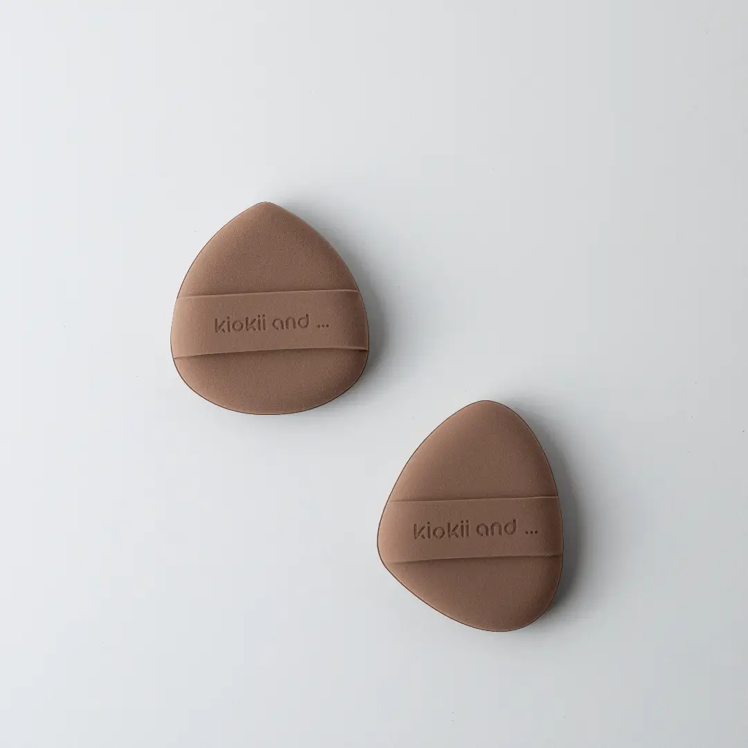Kiokii Choco Marshmallow makeup puff set Powder Puff (set of 2) - Image 2