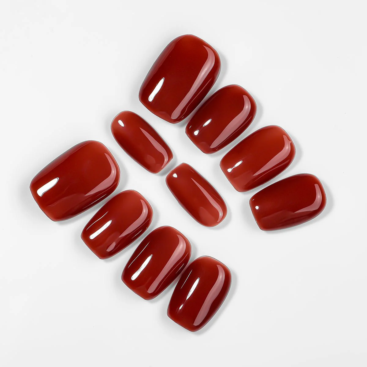 Kiokii Handmade Press-On Nails-Elegant Rouge Nail Set - Image 2