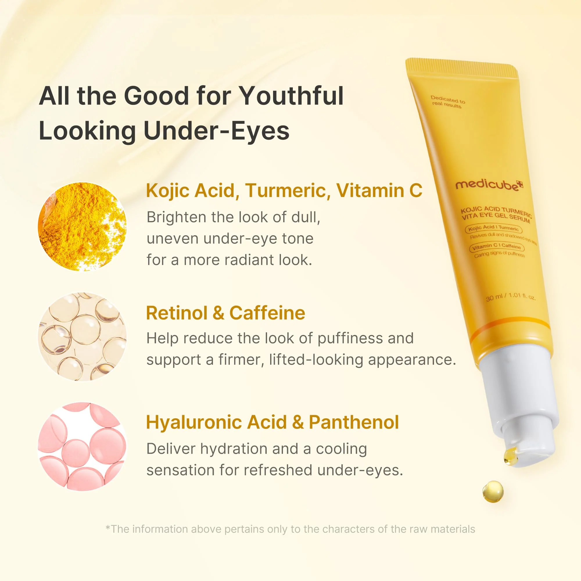 Medicube Kojic Acid Turmeric Vita Eye Gel Serum 30ml - Image 2