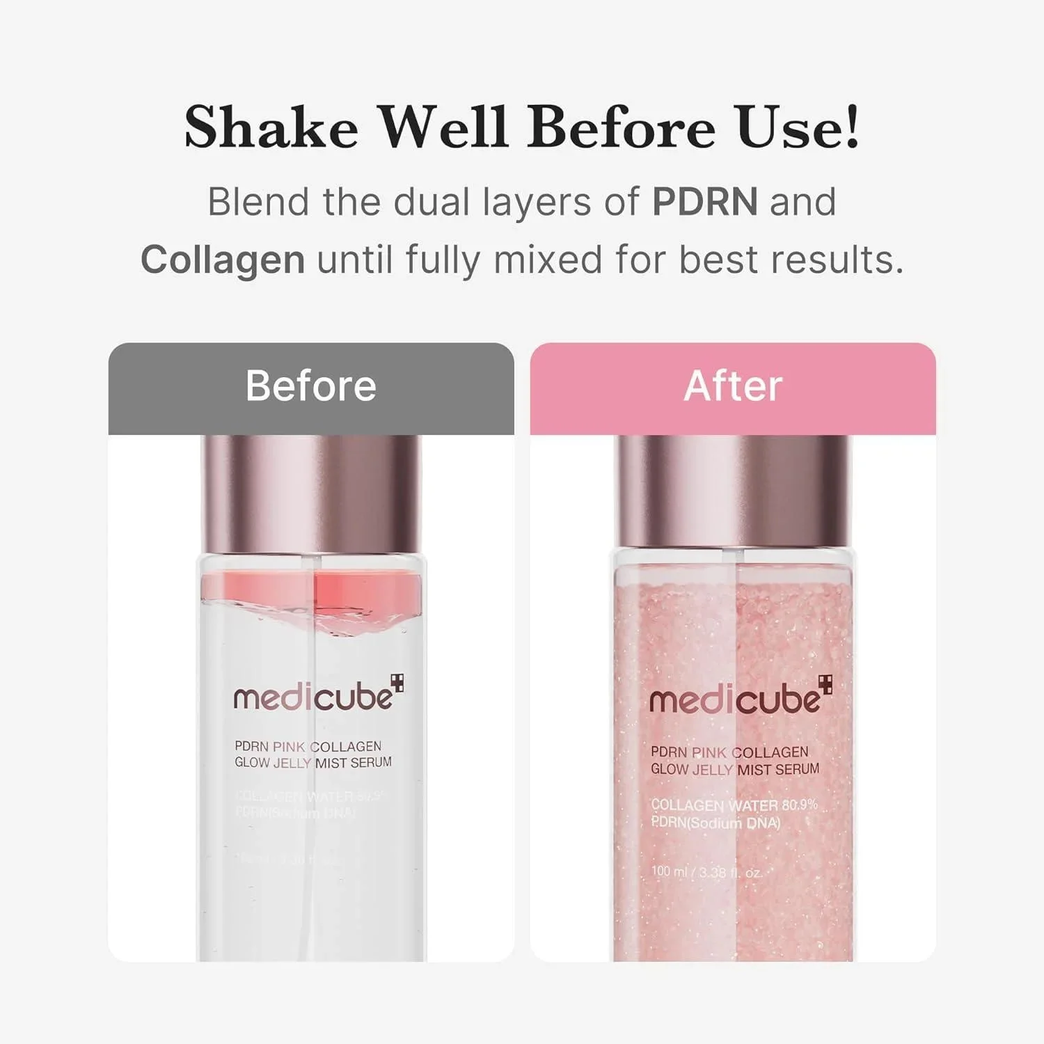 Medicube PDRN Pink Collagen Glow Jelly Mist Serum 100ml - Image 4