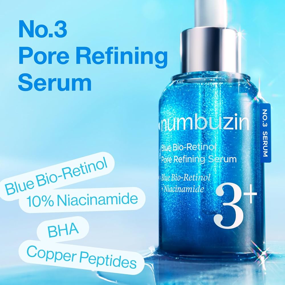 Numbuzin No.3 Blue Bio-Retinol Pore Refining Serum 30ml - Image 3