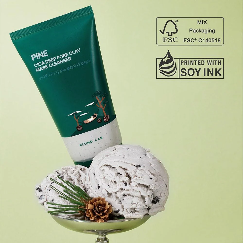 ROUND LAB Pine Cica Deep Pore Clay Mask Cleanser 150ml - Image 2