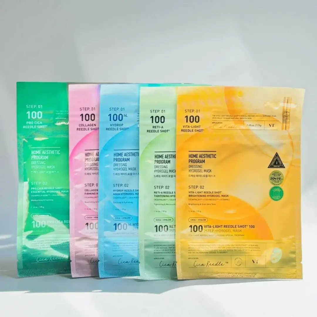 VT Cosmetics Hydrop Reedle Shot 100hL 2 Step Hydrogel Mask - Image 4